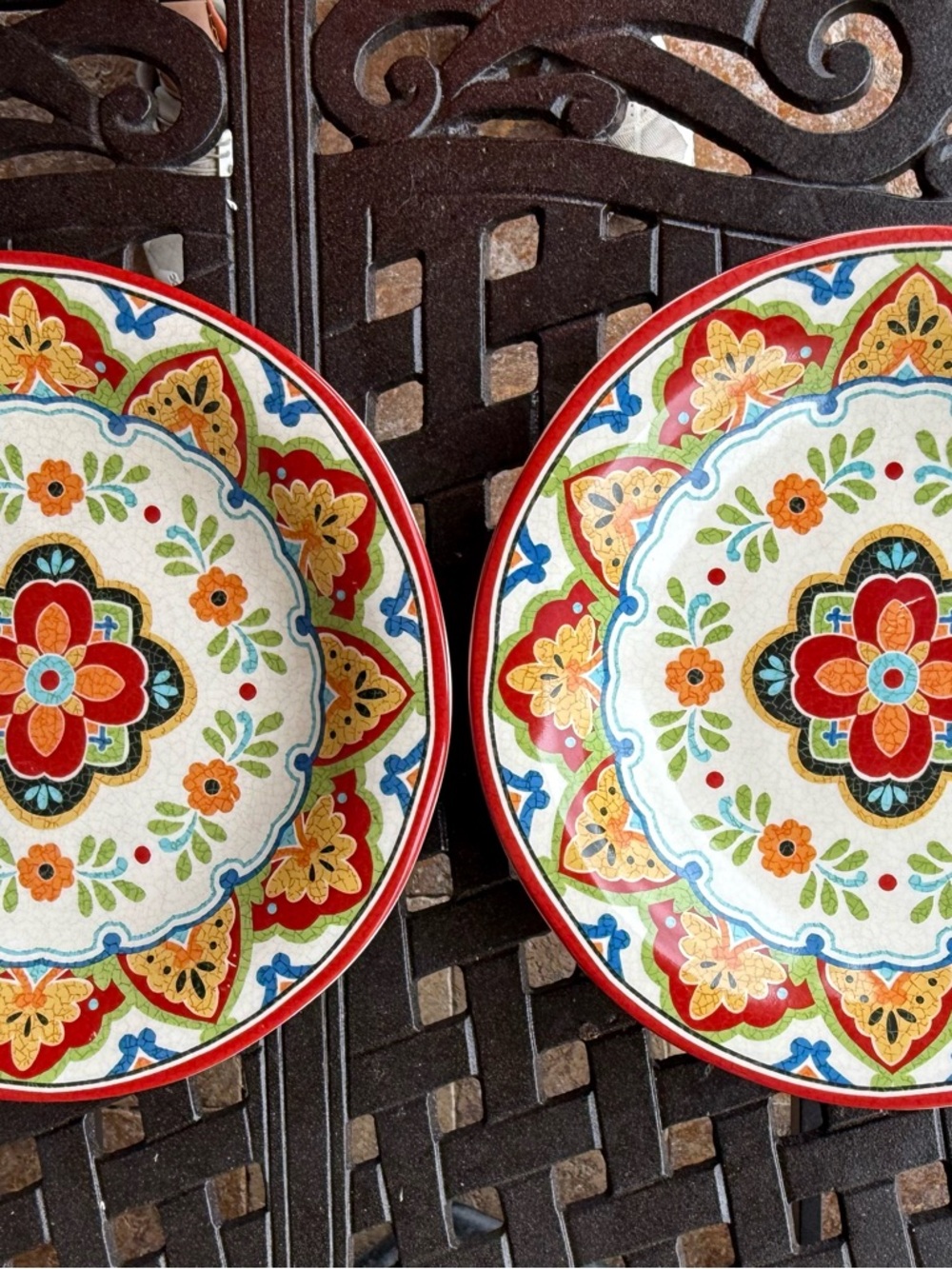 Pier 1 Isidora or 222 Fifth (PTS)”El Centro 11” Dinner Plates -BOGO)  - Set of 2